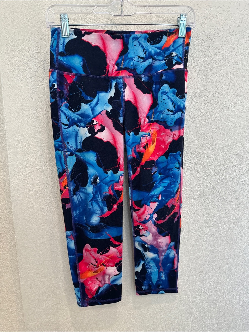 Athleta Women’s Abstract Splash Print Leggings - Navy & Multi